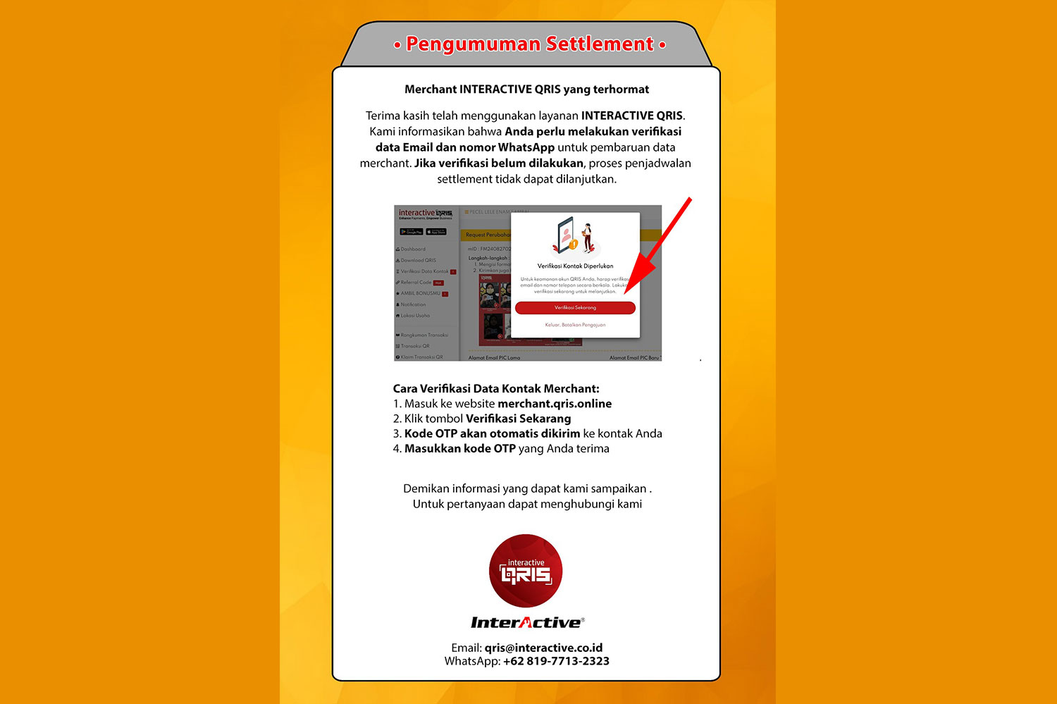 Pengumuman Settlement, QRIS, Cara Daftar QRIS